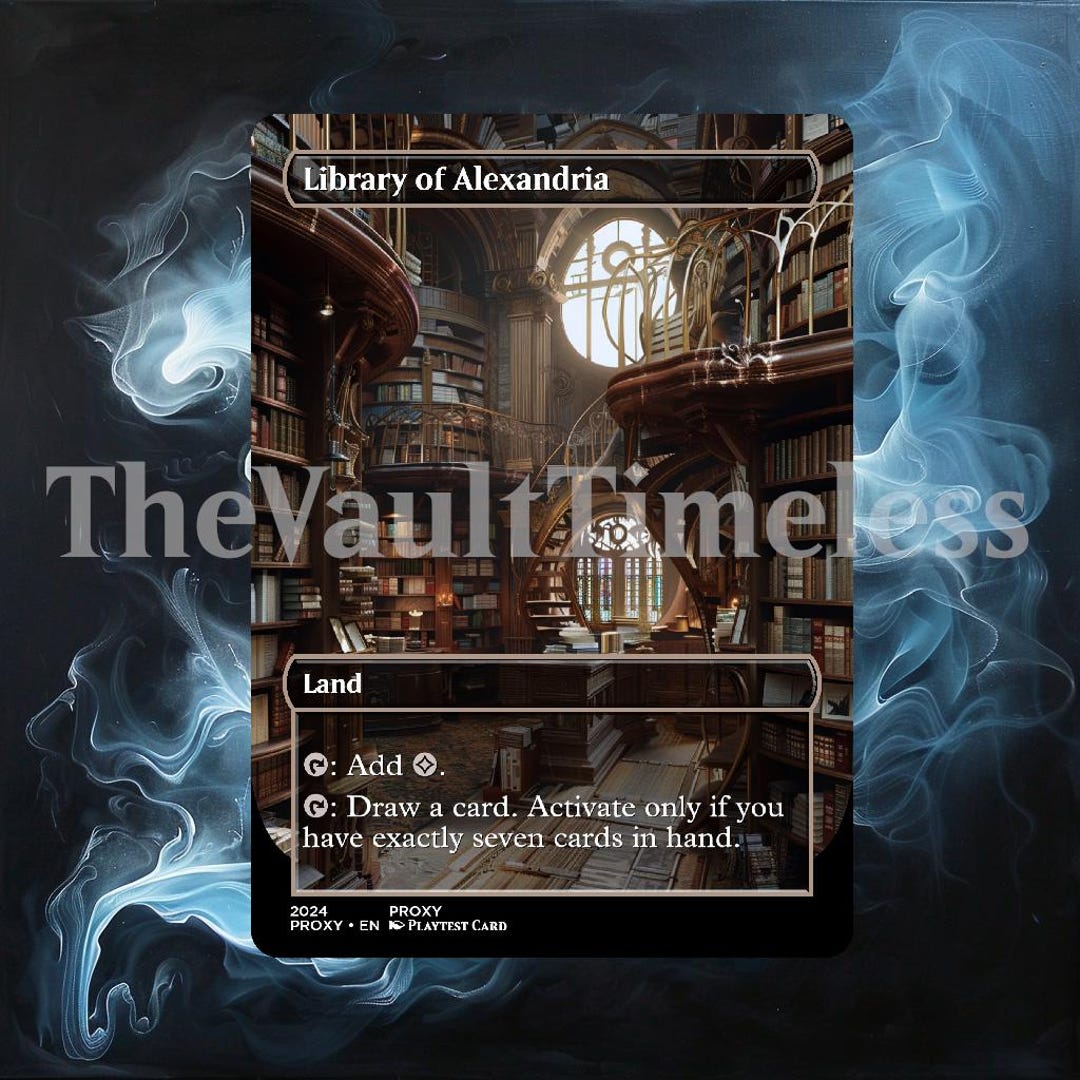 Library of Alexandria Proxy - Custom Proxy for Commander - Proxies - Etsy