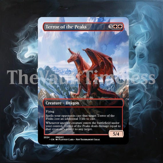 terror mtg card of the Peaks Proxy - Custom Proxy for Commander - Proxies Any images/names/text/mana symbols/set symbols that are licensed Card of the Day -