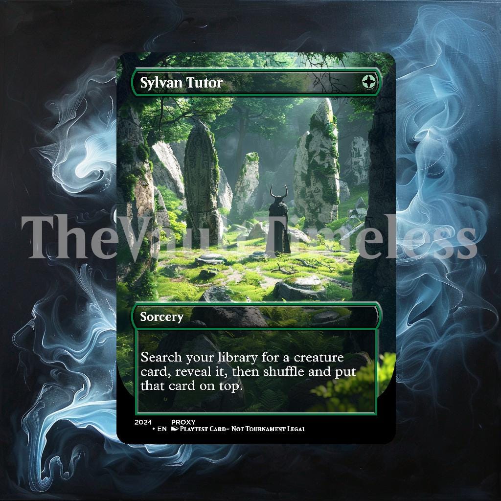 green tutor cards mtg Idyllic Tutor (Borderless) [Lorwyn Eclipsed Special Guests] main image 1