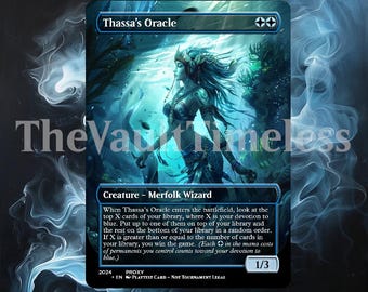 Thassa's Oracle MTG Proxy - Borderless Frame - Custom Game