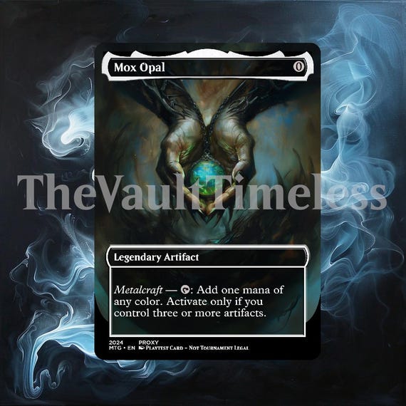 マジック：ザ・ギャザリング Mox Opal mtg Mox Opal Proxy - Custom Proxy for Commander - Proxies - Etsy