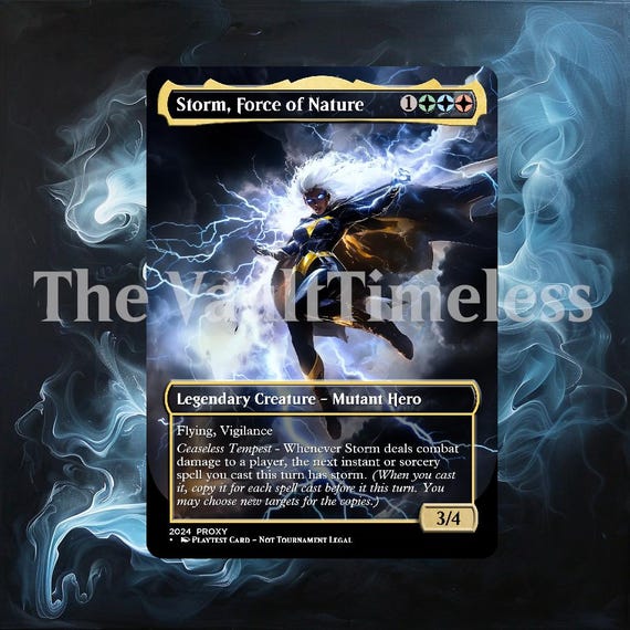 mtg storm force of nature commander deck MTG Commander Deck EDH Deck Storm, Force of Nature 100 Magic Cards Custom  Deck Storm Marvel main image 1