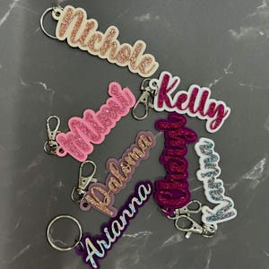 Name Schlüsselbund, Rucksack Namensschild, Windel Taschenanhänger, Benutzerdefinierte Acryl Schlüsselbund, Acryl Schlüsselanhänger, Namensschild