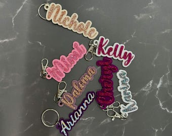 Chaveiro com nome, etiqueta de nome para mochila, etiqueta para bolsa de fraldas, chaveiro de acrílico personalizado, chaveiro de acrílico, etiqueta de nome