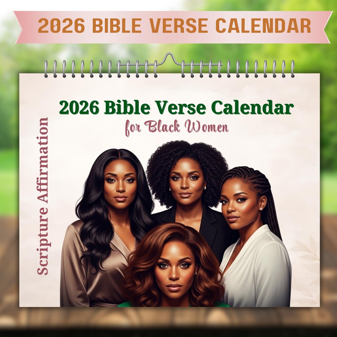 2026 Scripture Wall Calendar for Black Women | Bible Verse Wall ...