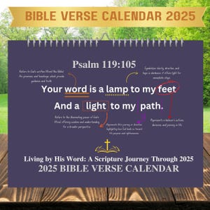 Christian Calendar 2025 | Bible Verse Wall Calendar 2025 | Scripture Wall Calendar 2025