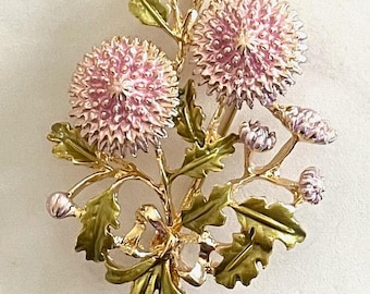 STUNNING Pink Purple Scottish THISTLE Flower Birthday Bridal Wedding Anniversary Prom Cottagecore Church Garden Brooch Pin Boutonniere