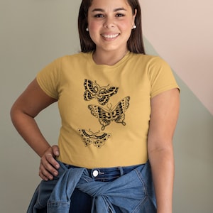 Cute Butterfly Tee | Butterfly Tshirt | Butterfly Graphic Shirt | Super Soft Comfortable Tee | Butterfly Gifts | Vintage Butterfly Shirt