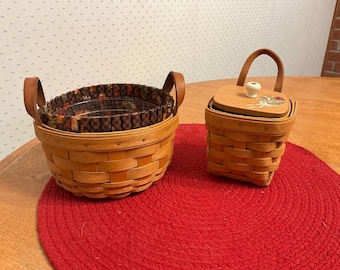 Longaberger TWO Small Baskets (2 Pc set)