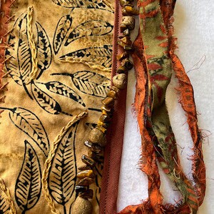 Image showcasing Bohemian Mixed Media Textile Wall Hanging - Etsy