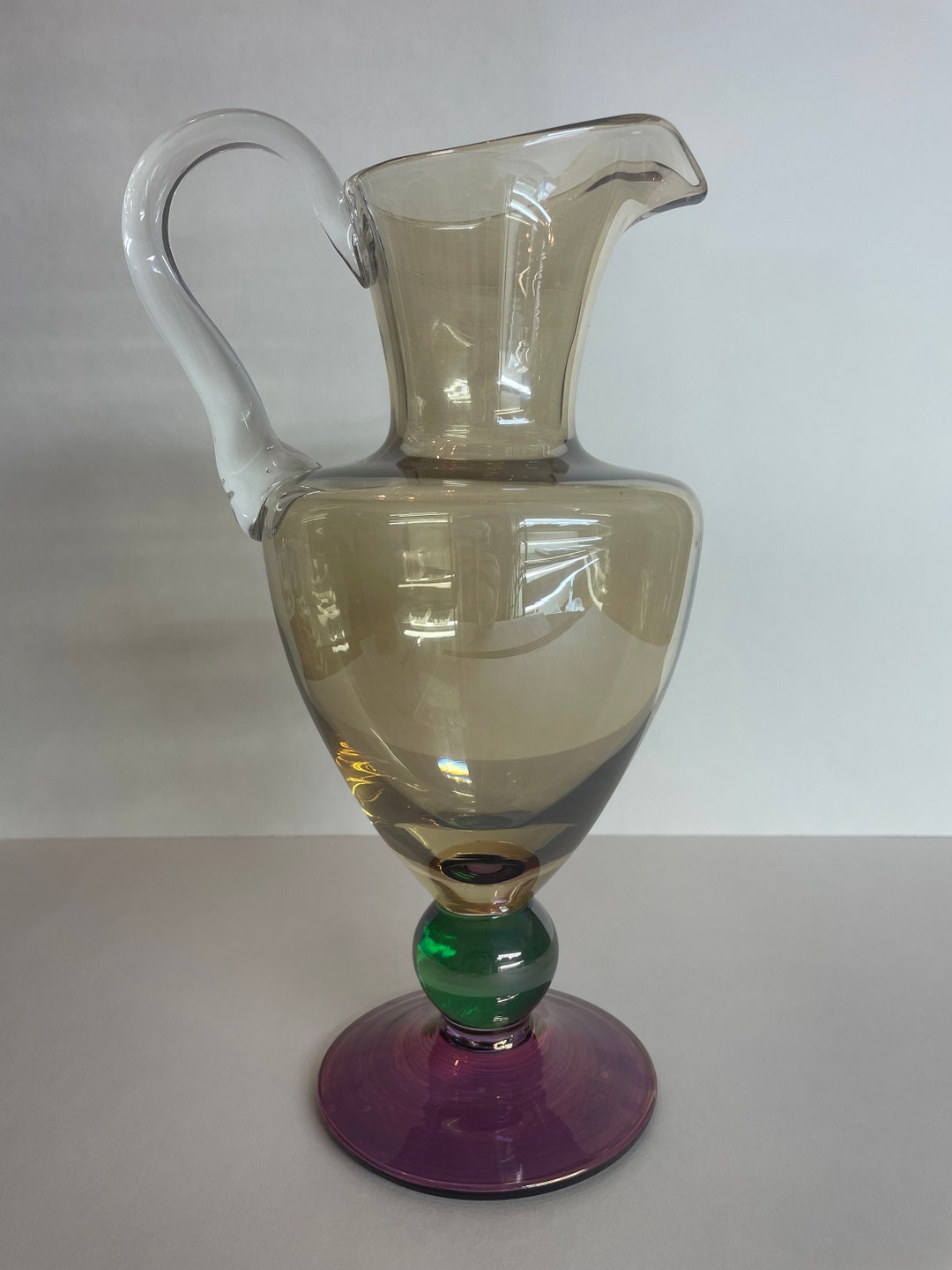 Color Pitcher Krosno Tri-color Pitcher, Vintage - Etsy