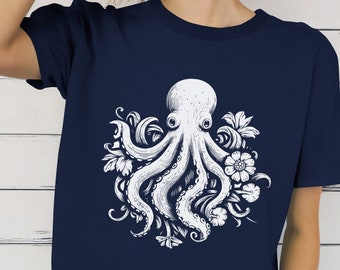 Octopus Garden T-Shirt: Funny Ocean Life Graphic Tee, Unisex