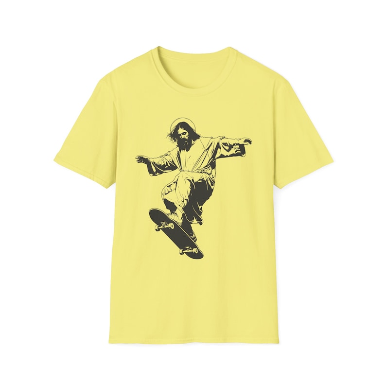 Humorous Skateboarding Jesus