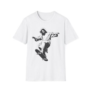 Humorous Skateboarding Jesus