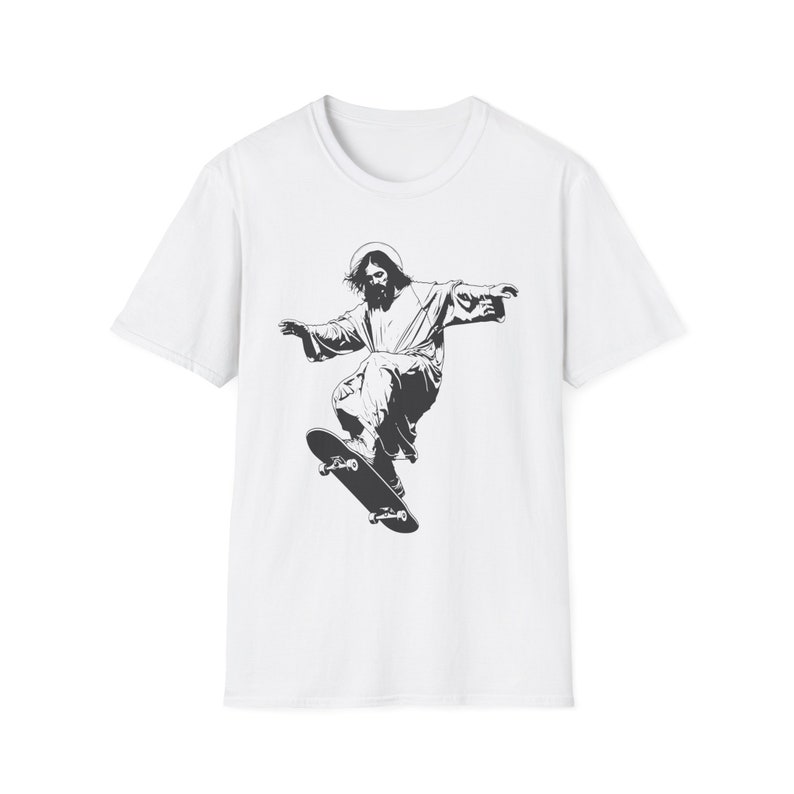 Humorous Skateboarding Jesus