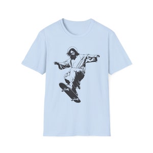 Humorous Skateboarding Jesus