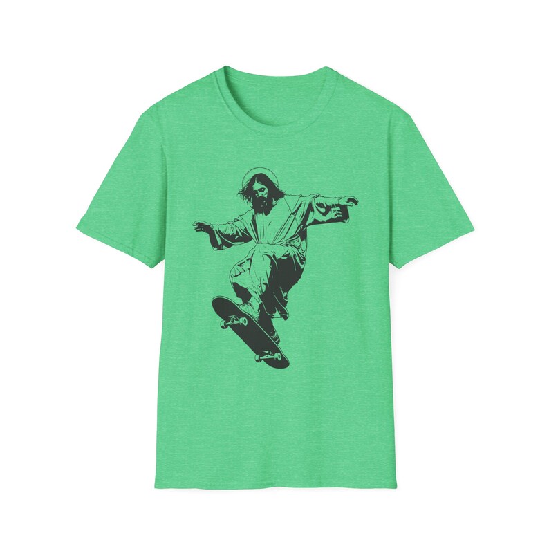 Humorous Skateboarding Jesus