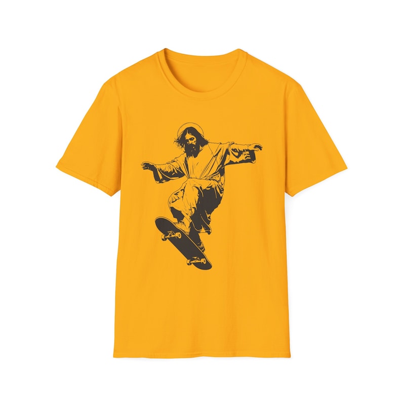 Humorous Skateboarding Jesus