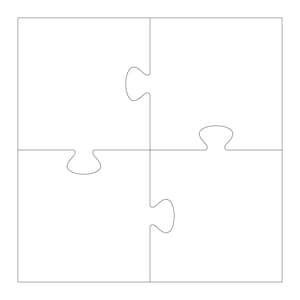 Sjabloon puzzelstukjes
