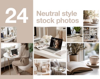 24 Neutral Home Office Stock Photos