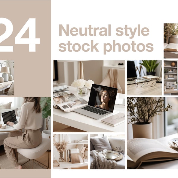 24 Neutral Home Office Stock Photos