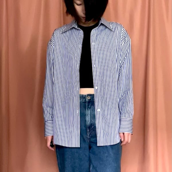 Oversize Shirt II | button down | cotton collared shirt | relaxed fit | striped shirt