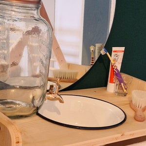 Montessori washbasin, washbasin for children, washbasin for children made of wood image 3