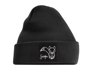 Beanie hat fox Fox in black - Stadtfux Edition - winter hat in fox design