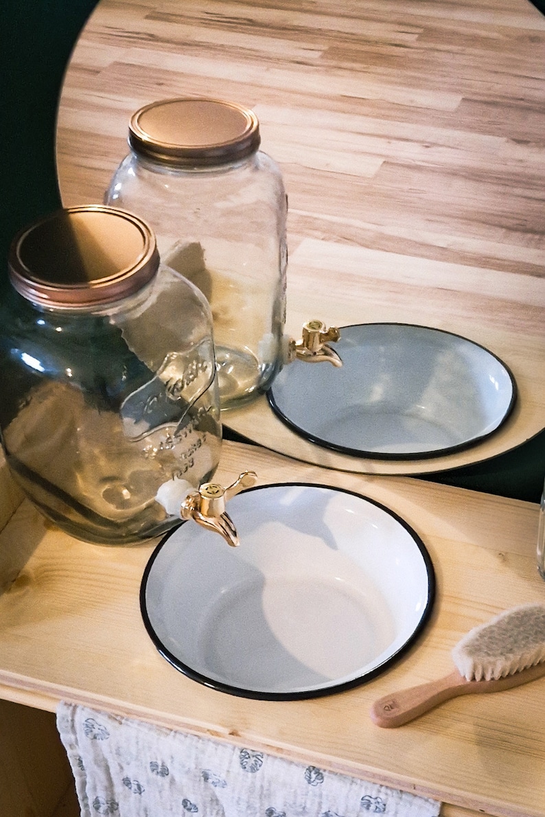 Montessori Waschbecken, Waschbecken für Kinder, Waschtisch für Kinder aus Holz zdjęcie 2