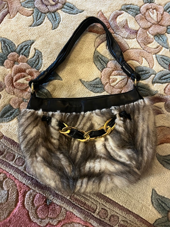 Paolo Masi Mink and Leather Purse