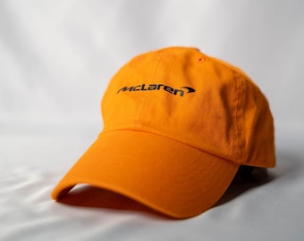 McLaren F1 Dad Hat Orange - McLaren F1 Team Unisex Cap - Lando Norris, Oscar Piastri