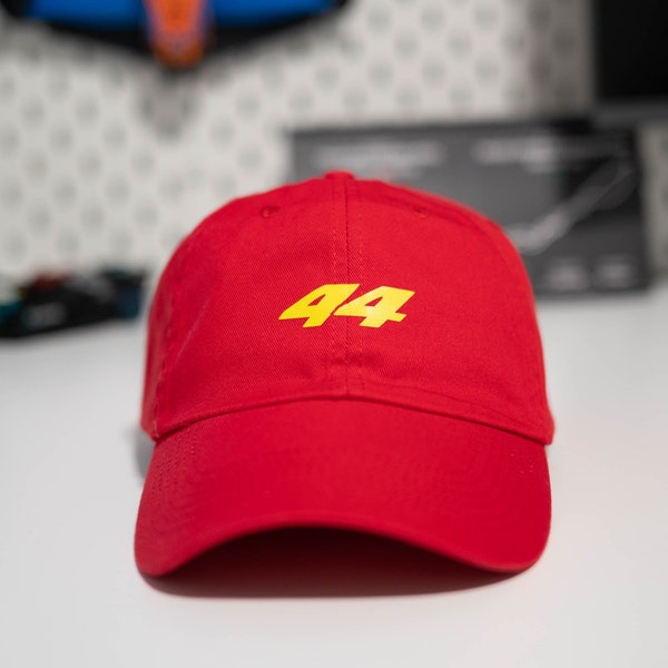 Lewis Hamilton Ferrari 44 F1 Dad Hat Red - Ferrari F1 Team Unisex Cap