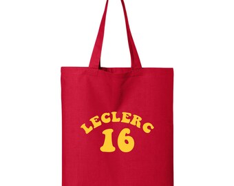 Charles Leclerc F1 Tote Bag - Ferrari Formula 1 Team Shoulder Bag