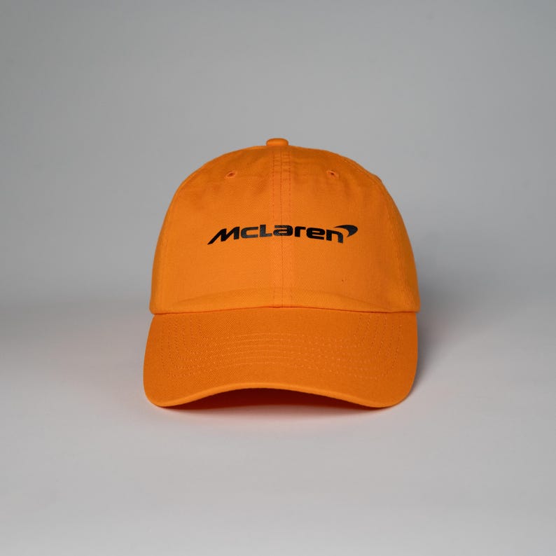 McLaren F1 Dad Hat Orange - McLaren F1 Team Unisex Cap - Lando Norris, Oscar Piastri