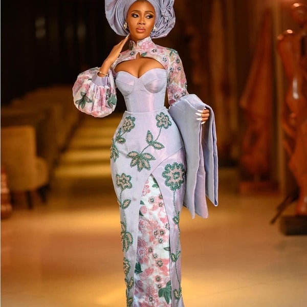 Asooke for bride/Yoruba women dress, classy bride outfit, African swish dress