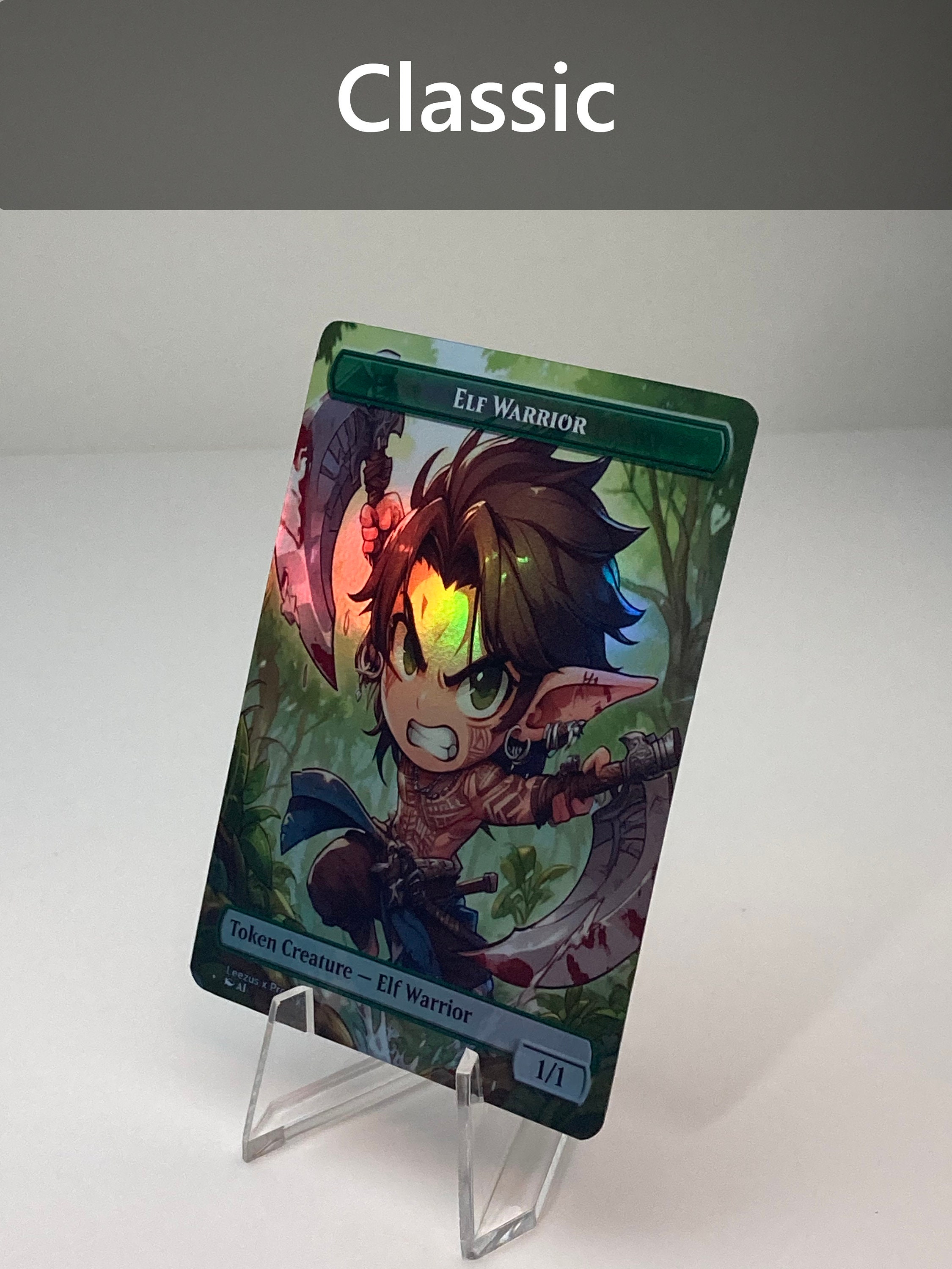 Full Art Foil Chibi Saproling Tokens | Premium Hand-made MTG Tokens - Etsy