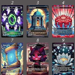 Cartas de reemplazo premium de MTG de Commander Staples / Foil Toon Borderless