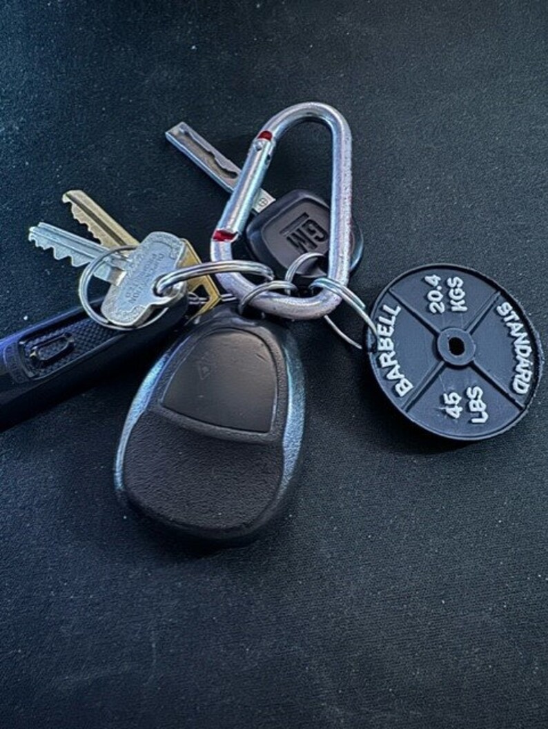 45lb Barbell Plate Keychain Etsy