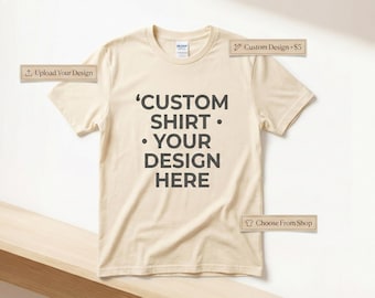 Custom T-Shirt With Your Design • Personalized Tee • Print Your PNG • Upload Your Art • Custom Design Available