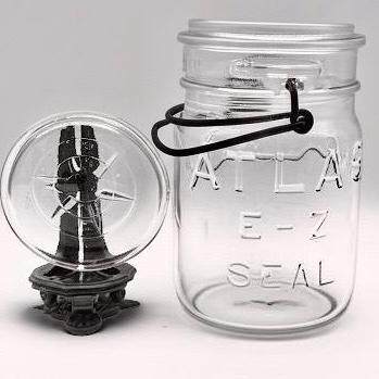 激レア　ヴィンテージ　アトラス　ガラスジャー 16 Oz Atlas E-Z Seal (~1910) Clear Glass Mason Jar Canning Jar