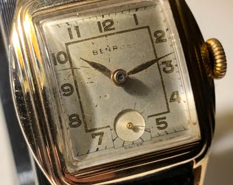 Classy Vintage Benrus Manual Wind Mens Watch, Serviced