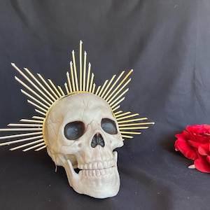 Corona de metal dorado - Día de los Muertos / Día de los Muertos / Ángel