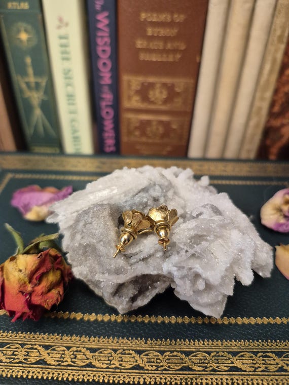 Monet Signed Rosette Earrings - image 2