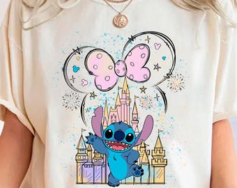 Disney Stitch Shirt, Mickey Castle Tee, Disney Family Trip, Lilo and Stitch Tee, Minnie Bow Shirt, Magic Kingdom Shirt, Disneyland Shirt