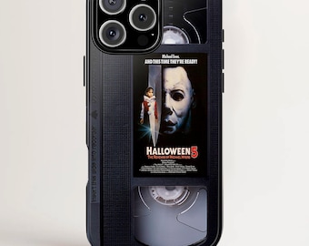 VHS Tape Case, Halloween Cases, Halloween 5, Michael Myers, Horror Movie Merch, iPhone, Samsung, Google Pixel, Halloween Gift, Gifts, Scary