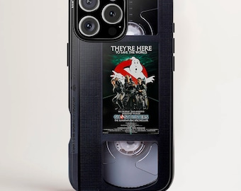 VHS Tape Case, Halloween Cases, Ghostbuster, Horror Movie Merch, iPhone, Samsung, Google Pixel, Halloween Gift, Scary Movie Accessory, Gifts