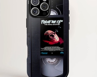 VHS Tape Case, Halloween Cases, Jason, Horror Movie Merch, iPhone, Samsung, Google Pixel, Halloween Gift, Scary Movie Accessory, Gifts