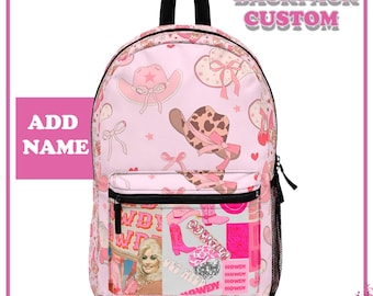 Country Music Backpack, Collage Bag, Backpack For Girls, Personalized, Kids, Cowgirl, School Backpack, Country Fan Gift, Celebrity, Custom