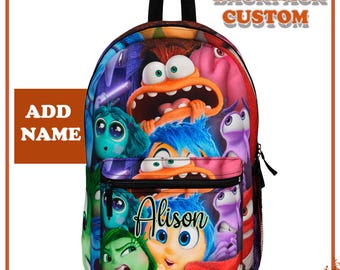 Inside Out Backpack / It&#39;s Okay To Feel All The Feels / Disney Backpack / Custom Backpack / Inside Out 2 / Inside Out Bag / Back To School