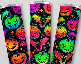 Halloween Pumpkins Tumbler Glow the Dark / Halloween Gifts / Custom Halloween Tumbler /  Horror Movie / Halloween Mug / 20oz / Ghost / Scary